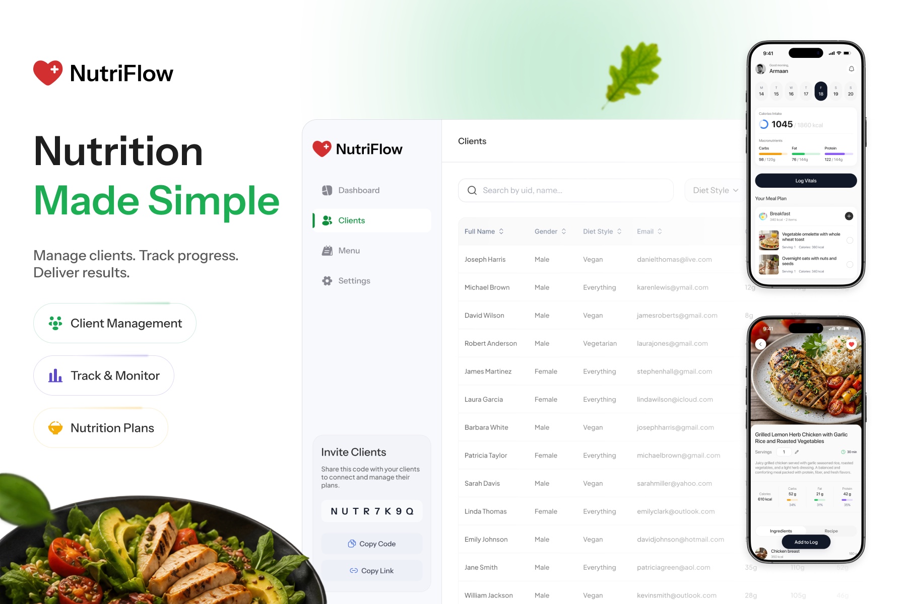 NutriFlow — a connected nutrition platform.